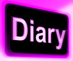 Image showing Diary Sign Shows Online Planner Or Schedule