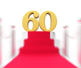 Image showing Golden Sixty On Red Carpet Displays Movies And Films Awards