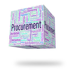 Image showing Procurement Word Represents Wordcloud Acquisition And Text