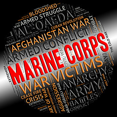 Image showing Marine Corps Means Amphibious Warfare And Battle