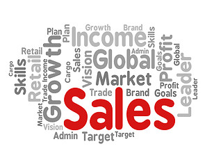 Image showing Sales Word Means Selling Text And E-Commerce