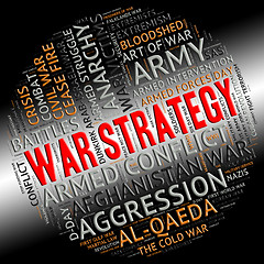 Image showing War Strategy Means Military Action And Battle