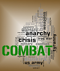 Image showing Combat Word Shows Military Action And Attack