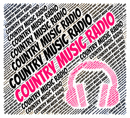 Image showing Country Music Radio Means Sound Tracks And Audio