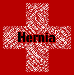 Image showing Hernia Word Indicates Umbilical Hernias And Afflictions