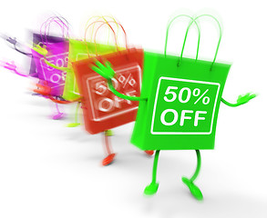 Image showing Fifty Percent Off On Colored Bags Show Bargains