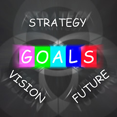 Image showing Words Displays Vision Future Strategy and Goals
