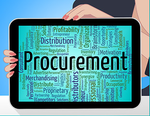 Image showing Procurement Word Shows Text Buying And Buyers