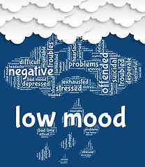 Image showing Low Mood Represents Grief Stricken And Depressed