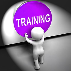 Image showing Training Pressed Means Education Induction Or Seminar