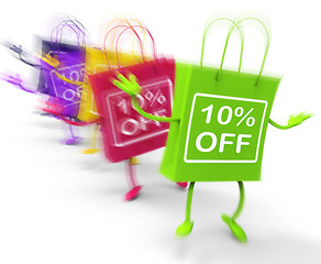 Image showing Ten Percent Off On Colored Bags Show Bargains