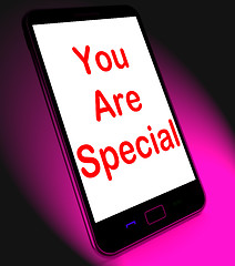 Image showing You Are Special On Mobile Means Love Romance Or Idiot