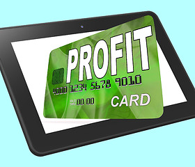Image showing Profit on Credit Debit Card Calculated Shows Earn Money