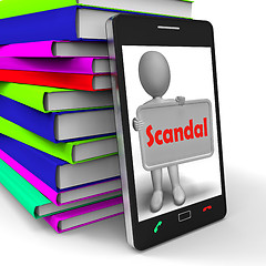 Image showing Scandal Phone Means Scandalous Act Or Disgrace