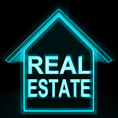 Image showing Real Estate Home Shows Selling Property Land Or Buildings