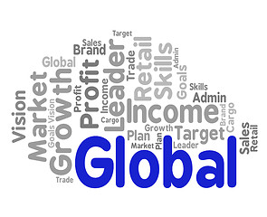 Image showing Global Word Shows Globalize Wordcloud And Words