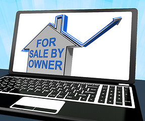 Image showing For Sale By Owner House Laptop Means No Representation By Agent