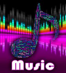 Image showing Music Word Represents Audio Track And Singing