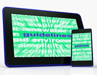 Image showing Guidelines Tablet Means Instructions Protocols And Ground Rules