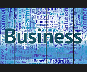 Image showing Business Word Shows Commerce Words And Corporation