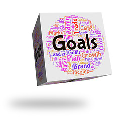 Image showing Goals Word Indicates Targeting Words And Objective