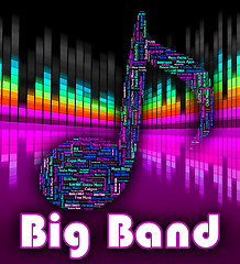 Image showing Big Band Music Represents Sound Track And Audio
