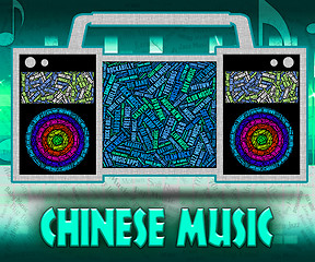 Image showing Chinese Music Indicates Sound Track And Acoustic