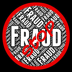 Image showing Stop Fraud Represents Rip Off And Caution