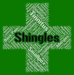 Image showing Shingles Word Means Herpes Zoster And Ailment