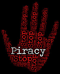 Image showing Stop Piracy Shows No Intellectual And Forbidden