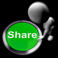 Image showing Share Pressed Means Sharing With And Showing