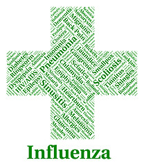 Image showing Influenza Sickness Means Poor Health And Afflictions
