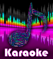 Image showing Karaoke Music Shows Sound Track And Audio