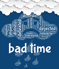 Image showing Bad Time Represents Wordclouds Hardship And Word