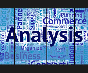 Image showing Analysis Word Represents Analyzing Investigation And Wordcloud