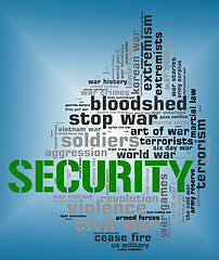 Image showing Security Word Shows Encrypt Password And Wordcloud
