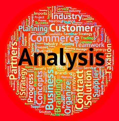 Image showing Analysis Word Shows Data Analytics And Analyse