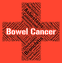 Image showing Bowel Cancer Indicates Ill Health And Ailments