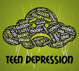 Image showing Teen Depression Means Lost Hope And Anxiety