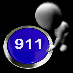 Image showing Nine One One Pressed Shows 911 Emergency Or Crisis