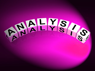 Image showing Analysis Dice Represent Research Scrutiny Reasoning and Analytic