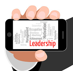 Image showing Leadership Word Means Authority Words And Led