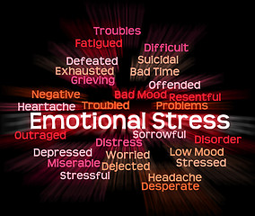 Image showing Emotional Stress Shows Heart Rending And Emotions