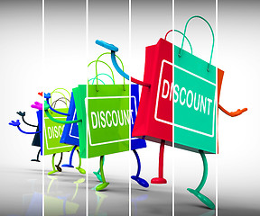 Image showing Discount Shopping Bags Show Sales, Bargains, and Discounts