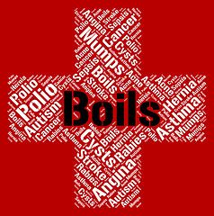 Image showing Boils Word Indicates Ill Health And Ailment