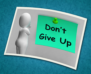 Image showing Don\'t Give Up Photo Means Never Quit