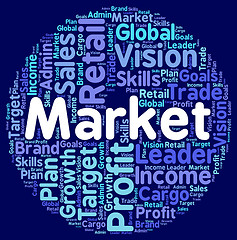 Image showing Market Word Indicates Marketplace Fair And Text