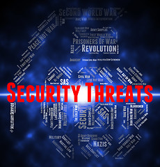 Image showing Security Threats Means Private Text And Menacing