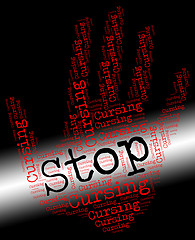 Image showing Stop Cursing Indicates Foul Mouthed And Curses