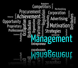 Image showing Management Word Indicates Directors Wordcloud And Administration